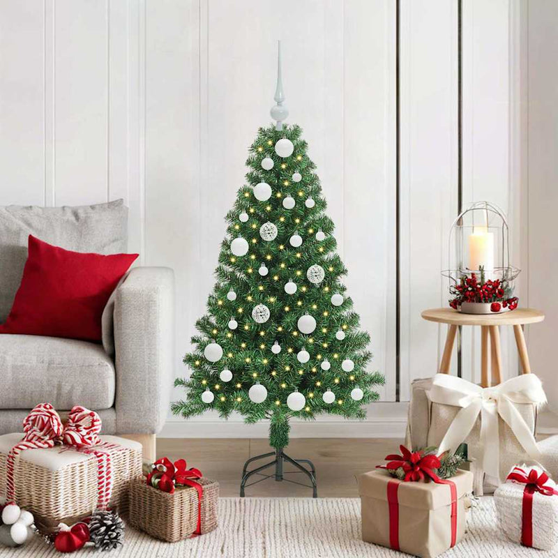 Afbeelding laden in galerijviewer, Vidaxl kunstkerstboom groen 120 cm pvc en staal en kunststof