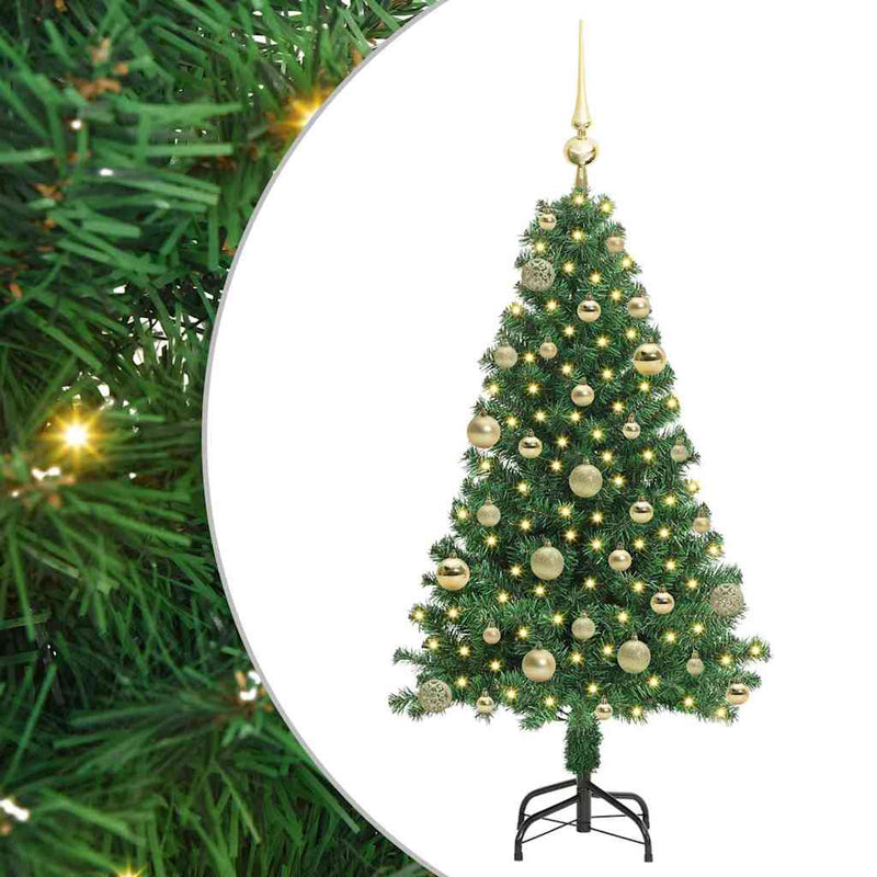 Afbeelding laden in galerijviewer, Vidaxl kunstkerstboom groen 120 cm pvc en staal en kunststof