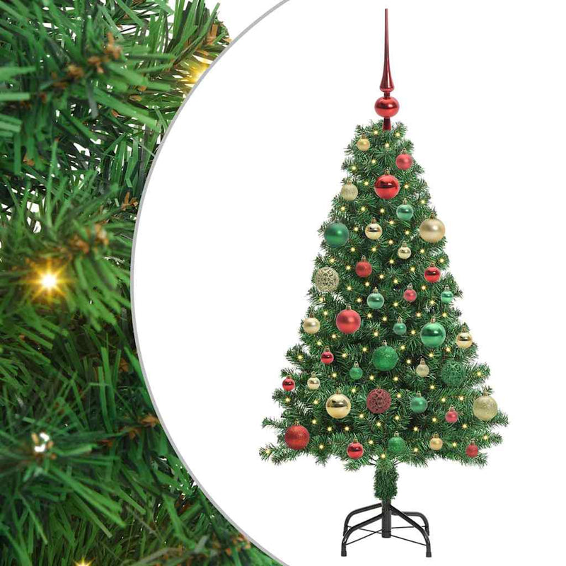 Afbeelding laden in galerijviewer, Vidaxl kunstkerstboom groen 120 cm pvc en staal en kunststof
