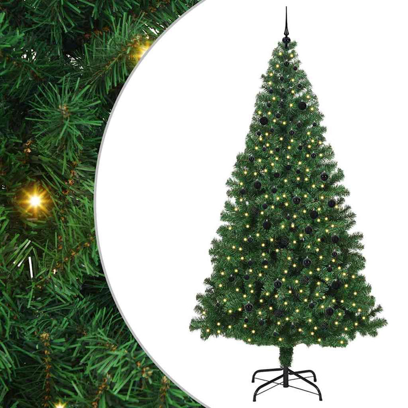 ギャラリービューアに画像をロードする, Vidaxl kunstkerstboom groen 240 cm pvc en staal en kunststof