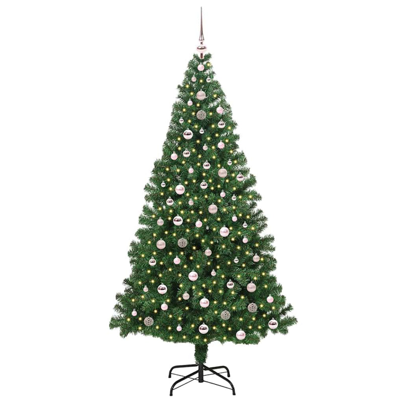 ギャラリービューアに画像をロードする, Vidaxl kunstkerstboom groen 240 cm pvc en staal en kunststof
