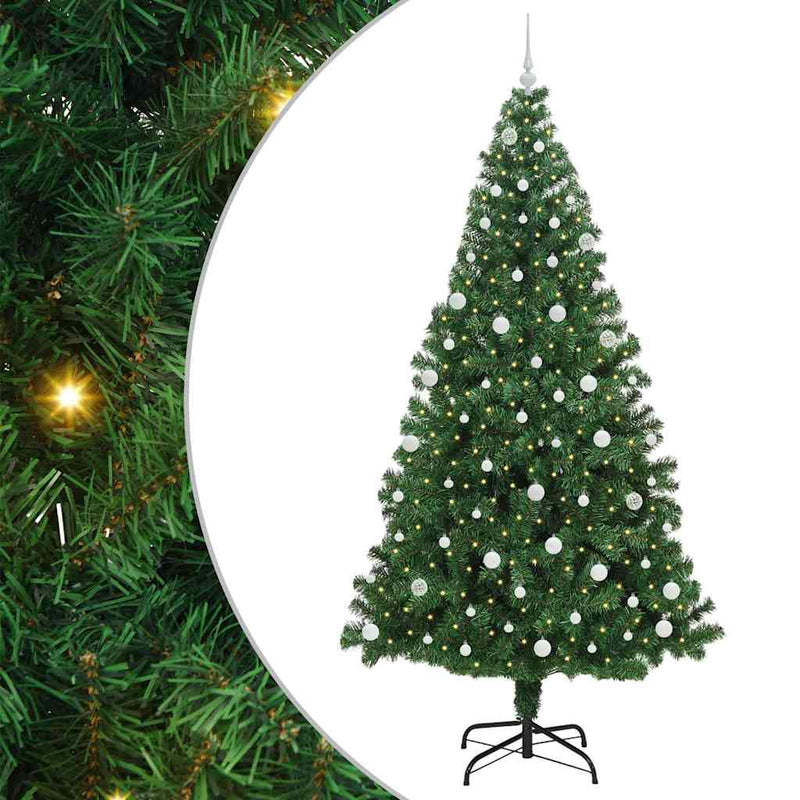ギャラリービューアに画像をロードする, Vidaxl kunstkerstboom groen 240 cm pvc en staal en kunststof