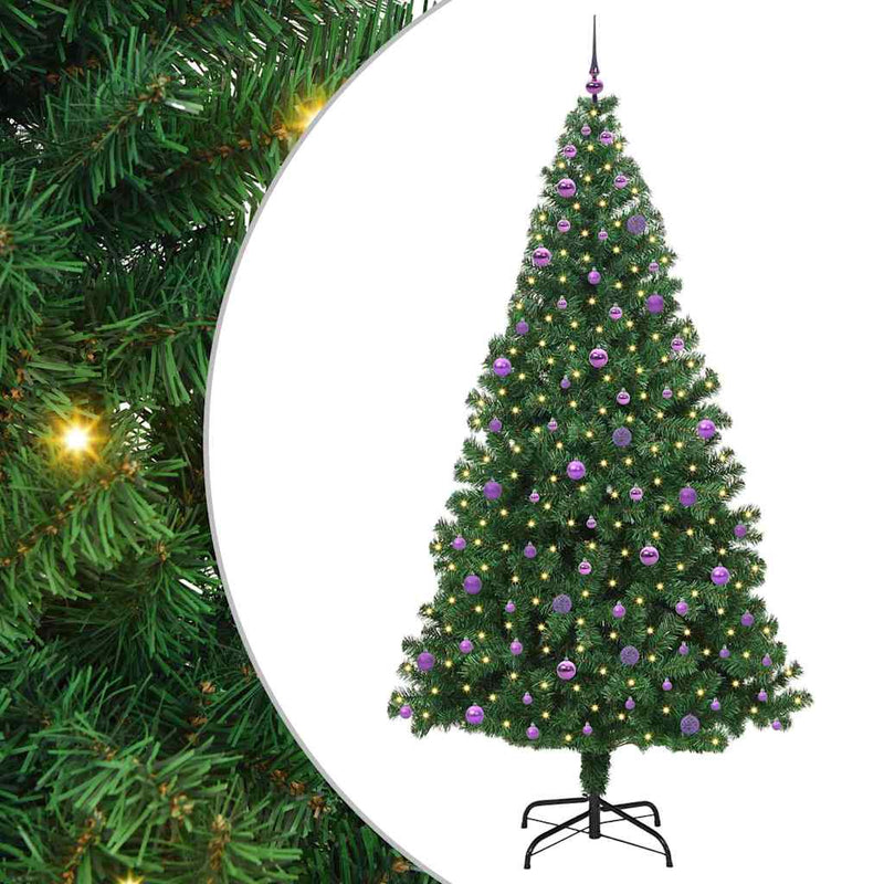 ギャラリービューアに画像をロードする, Vidaxl kunstkerstboom groen 240 cm pvc en staal en kunststof