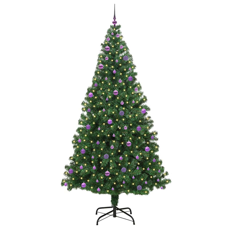 ギャラリービューアに画像をロードする, Vidaxl kunstkerstboom groen 240 cm pvc en staal en kunststof