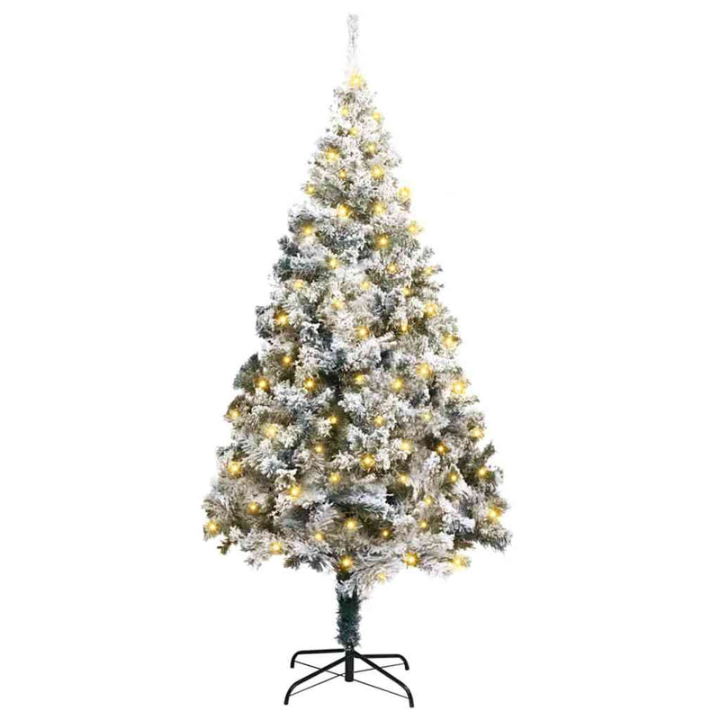 Afbeelding laden in galerijviewer, Vidaxl kunstkerstboom met 300 led wit 180 cm pvc en staal en kunststof
