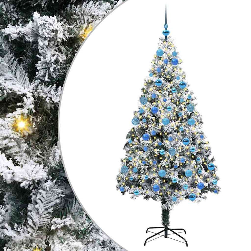 ギャラリービューアに画像をロードする, Vidaxl kunstkerstboom met 300 led wit 180 cm pvc en staal en kunststof