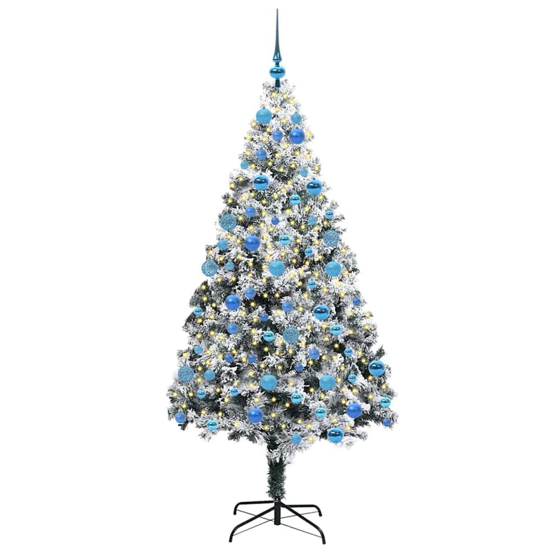 ギャラリービューアに画像をロードする, Vidaxl kunstkerstboom met 300 led wit 180 cm pvc en staal en kunststof
