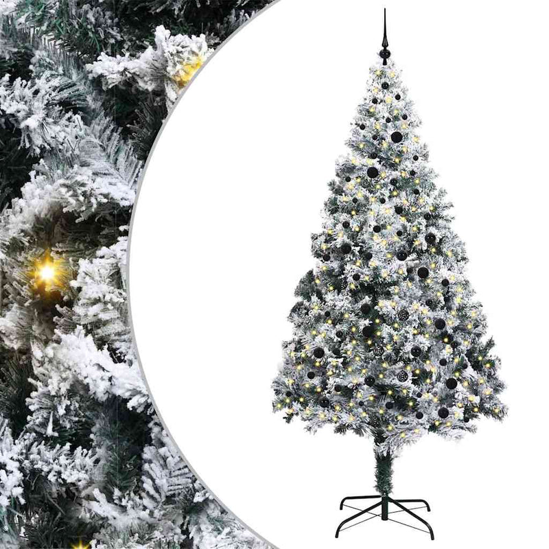 ギャラリービューアに画像をロードする, Vidaxl kunstkerstboom met 300 led wit 240 cm pvc en staal en kunststof