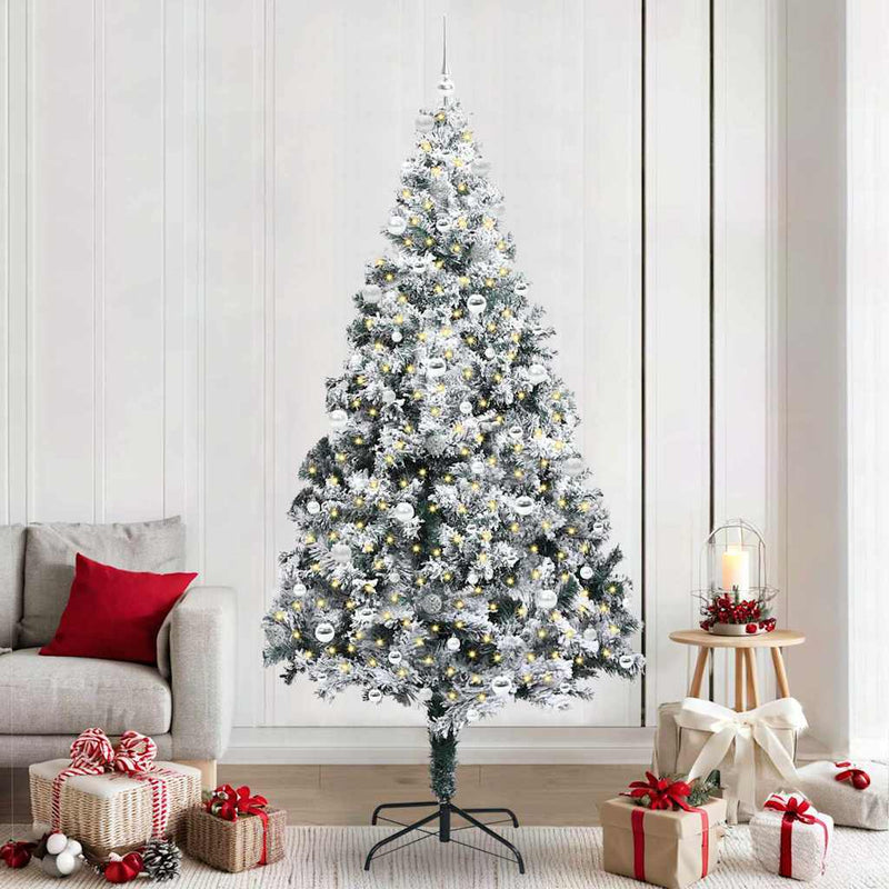 ギャラリービューアに画像をロードする, Vidaxl kunstkerstboom met 300 led wit 240 cm pvc en staal en kunststof