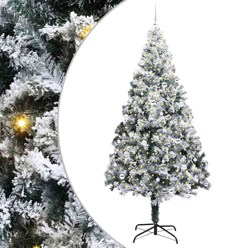ギャラリービューアに画像をロードする, Vidaxl kunstkerstboom met 300 led wit 240 cm pvc en staal en kunststof