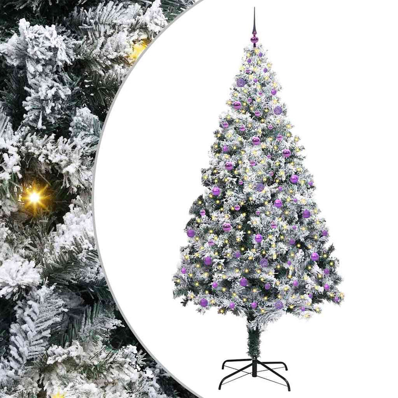 ギャラリービューアに画像をロードする, Vidaxl kunstkerstboom met 300 led wit 240 cm pvc en staal en kunststof