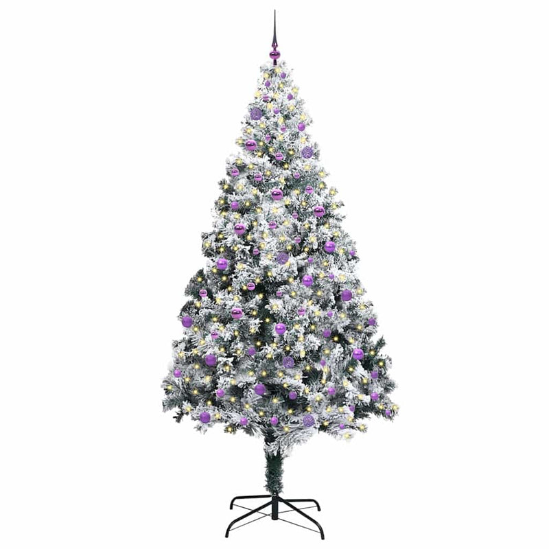 ギャラリービューアに画像をロードする, Vidaxl kunstkerstboom met 300 led wit 240 cm pvc en staal en kunststof