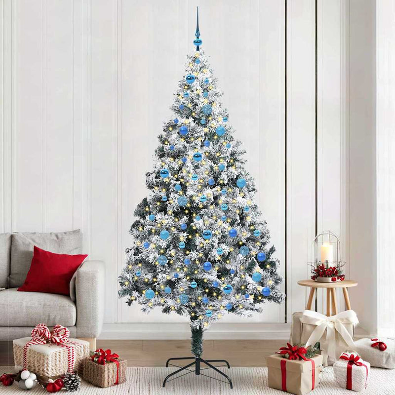 ギャラリービューアに画像をロードする, Vidaxl kunstkerstboom met 300 led wit 240 cm pvc en staal en kunststof