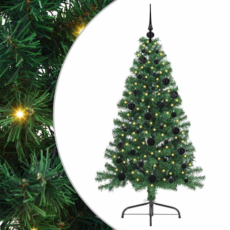 Afbeelding laden in galerijviewer, Vidaxl kunstmatig voorverlicht kerstboom met 150 led groen 150 cm pvc