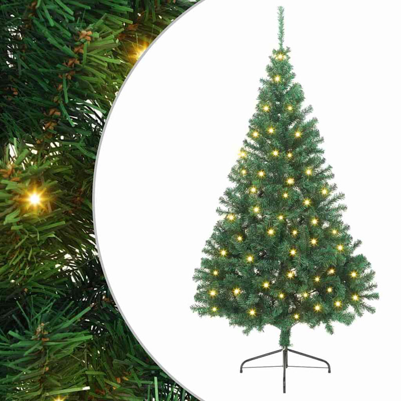 Afbeelding laden in galerijviewer, Vidaxl kunstmatig voorverlicht kerstboom met 300 led groen 240 cm pvc
