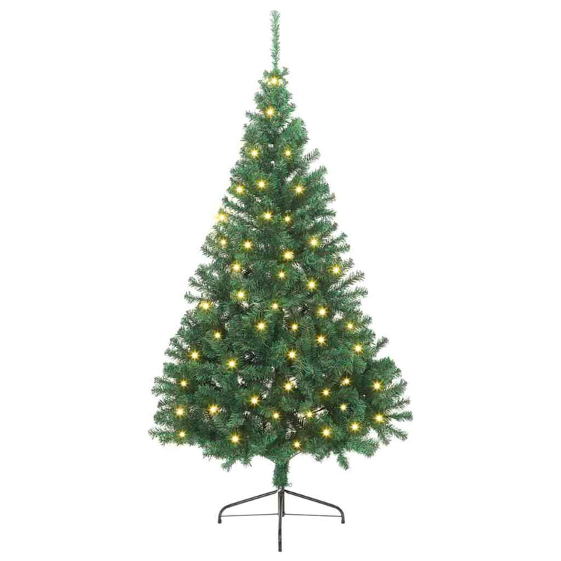 Afbeelding laden in galerijviewer, Vidaxl kunstmatig voorverlicht kerstboom met 300 led groen 240 cm pvc