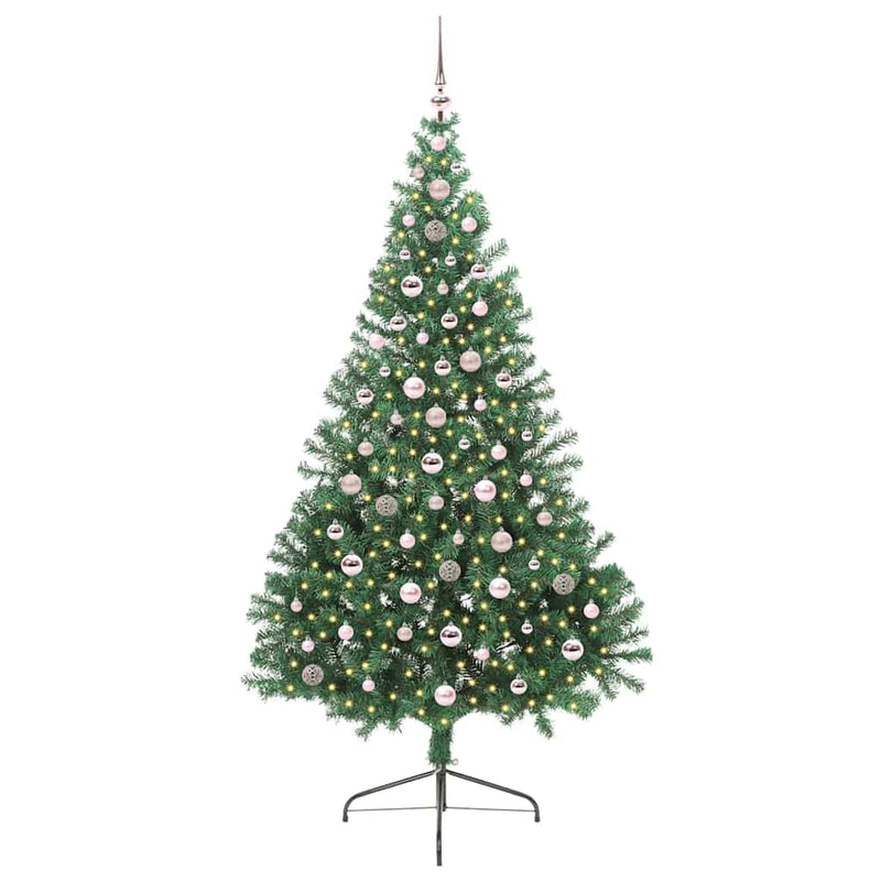 Afbeelding laden in galerijviewer, Vidaxl kunstmatig voorverlicht kerstboom met 300 led groen 240 cm pvc