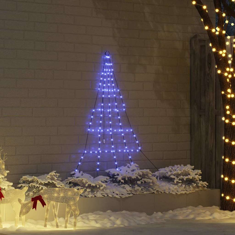 ギャラリービューアに画像をロードする, Vidaxl led kerstboom met grondspiesjes met 112 led blauw 182 cm metaal