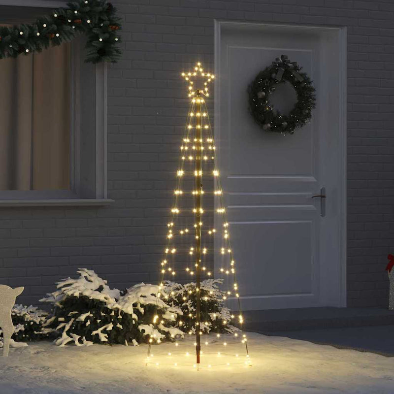 Afbeelding laden in galerijviewer, Vidaxl led kerstboom met grondspiesjes warmwit 250 cm ijzer