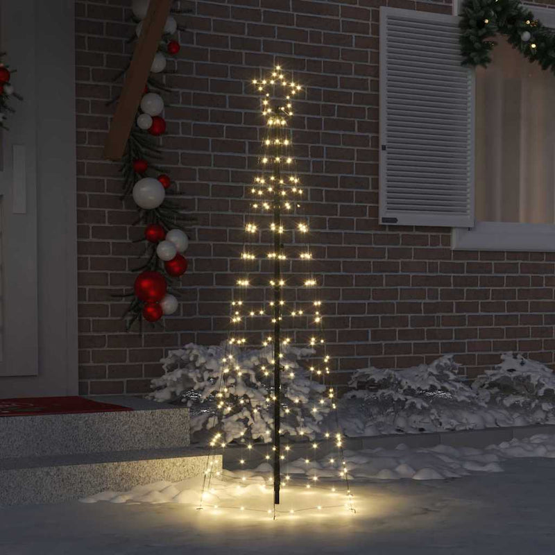 Afbeelding laden in galerijviewer, Vidaxl led kerstboom met grondspiesjes warmwit 250 cm ijzer