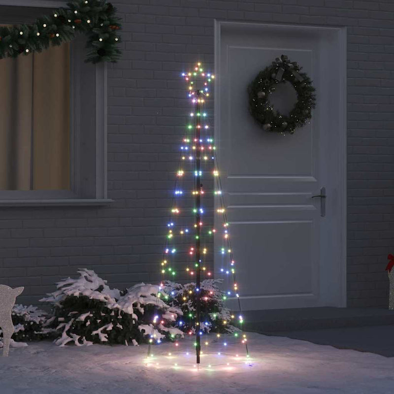 Afbeelding laden in galerijviewer, Vidaxl led kerstboom met grondspiesjes multikleur 250 cm ijzer