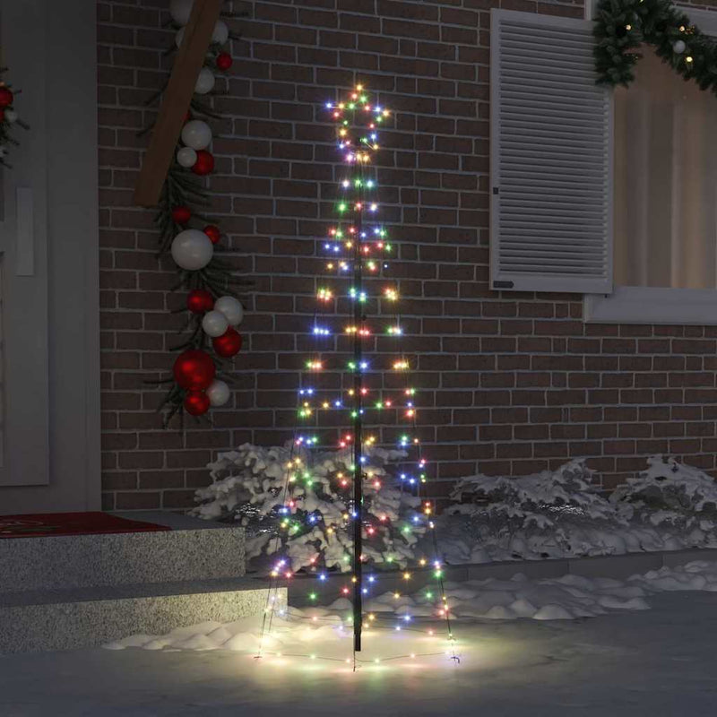 Afbeelding laden in galerijviewer, Vidaxl led kerstboom met grondspiesjes multikleur 250 cm ijzer