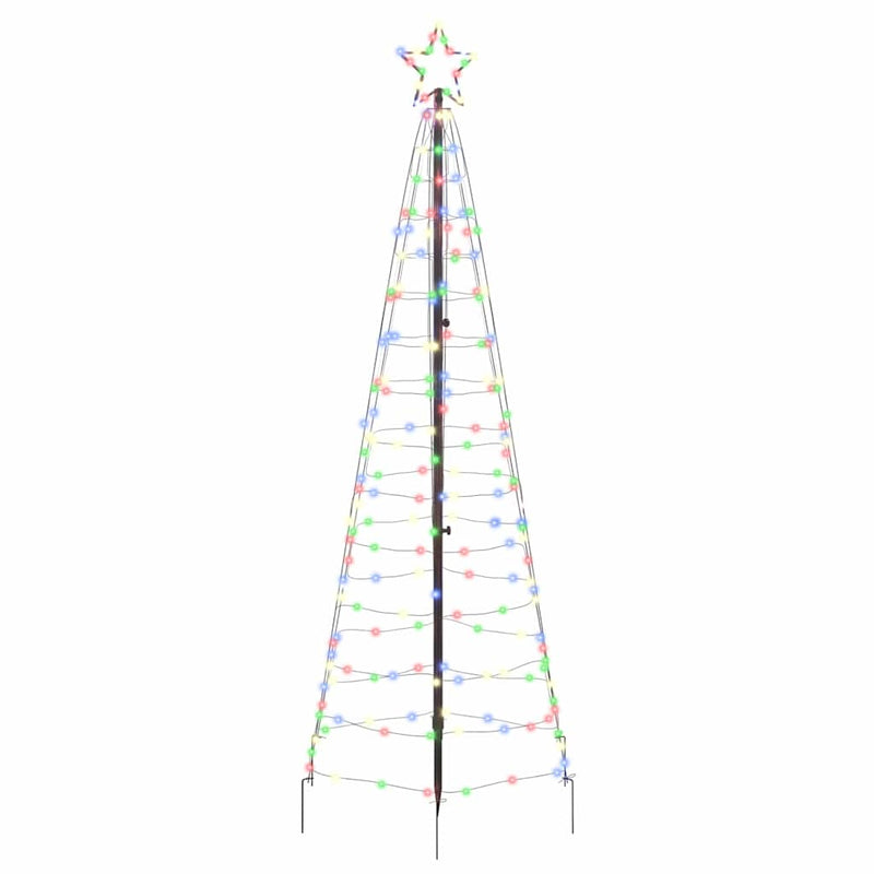 Afbeelding laden in galerijviewer, Vidaxl led kerstboom met grondspiesjes multikleur 250 cm ijzer