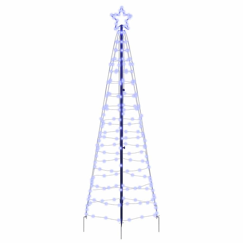 ギャラリービューアに画像をロードする, Vidaxl led kerstboom met grondspiesjes met 390 led blauw 250 cm ijzer
