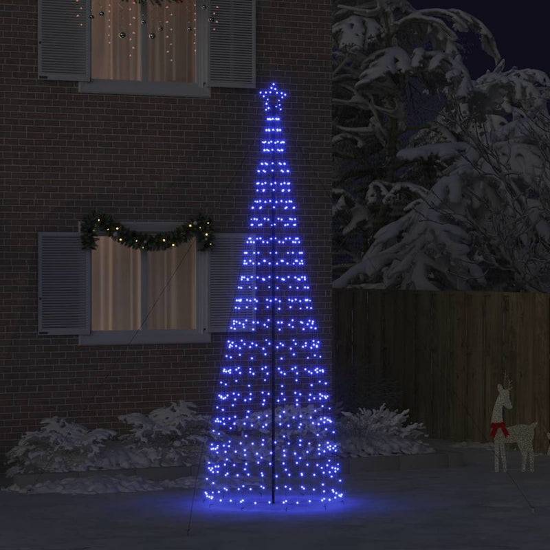 ギャラリービューアに画像をロードする, Vidaxl led kerstboom met grondspiesjes met 800 led blauw 400 cm ijzer