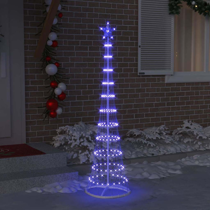 ギャラリービューアに画像をロードする, Vidaxl led kerstboom met 230 led blauw 51 x 51 x 190 cm metaal