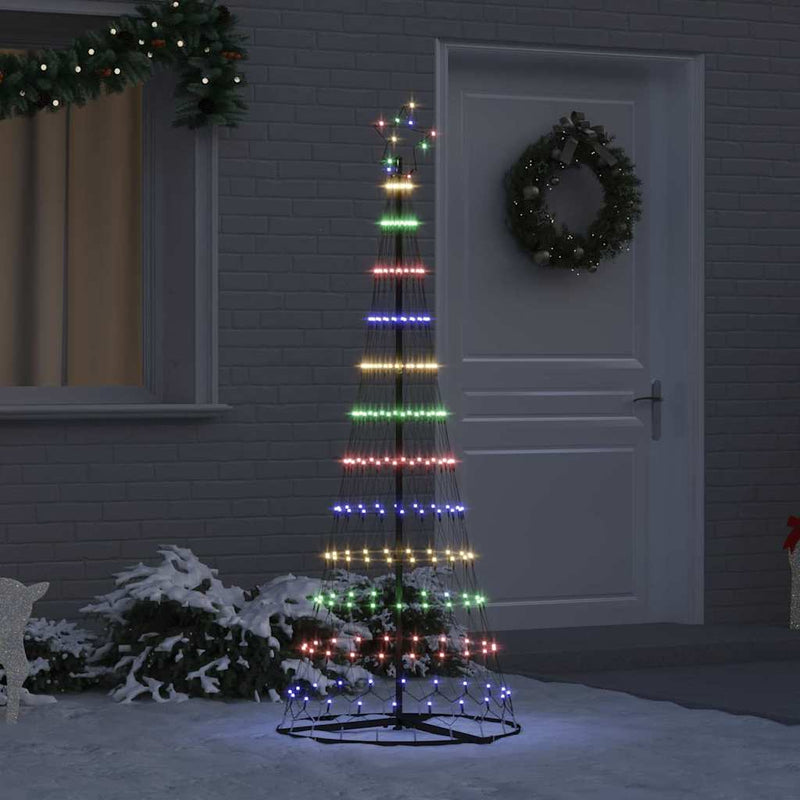 Afbeelding laden in galerijviewer, Vidaxl led kerstboom met 230 led multikleur 184.5 cm metaal