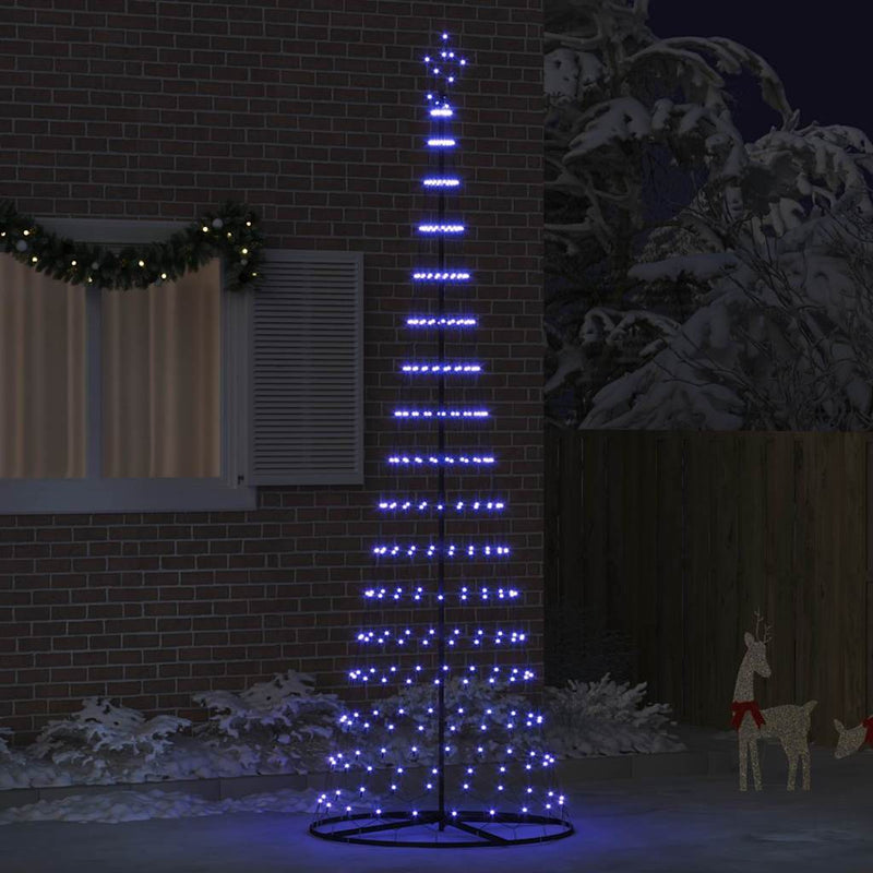 Afbeelding laden in galerijviewer, Vidaxl led kerstboom met 355 led met standaard blauw 184.5 cm metaal