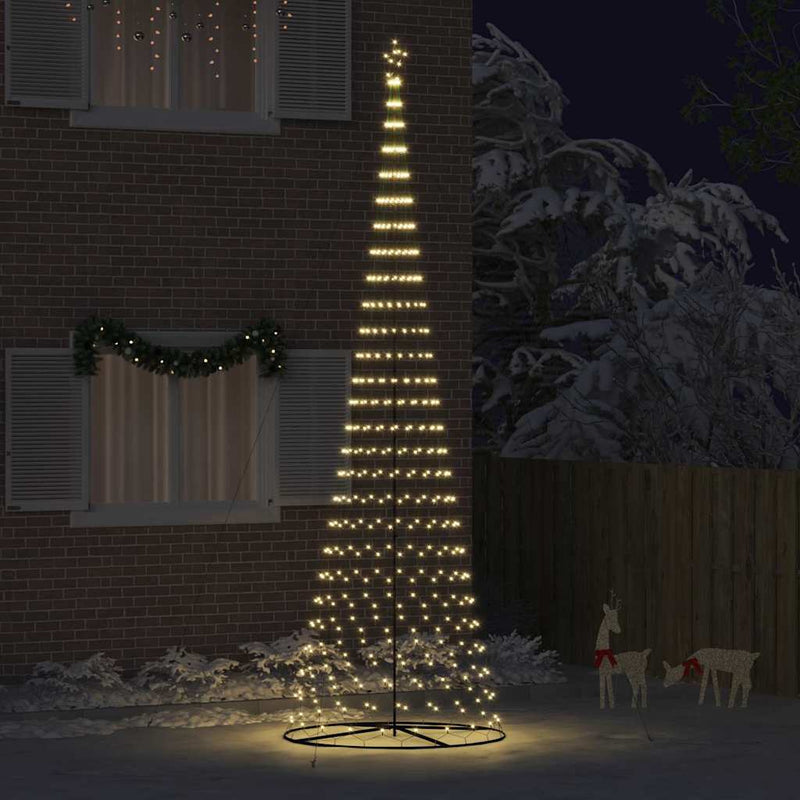 Chargez l'image dans la visionneuse de la galerie, Vidaxl led kerstboom met 555 led met standaard warmwit 500 cm metaal