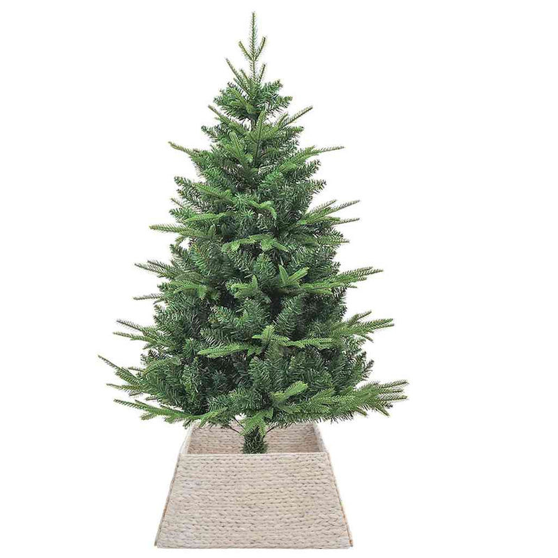 ギャラリービューアに画像をロードする, Vidaxl kerstboomkraag wit 70 x 70 x 28 cm waterhyacint