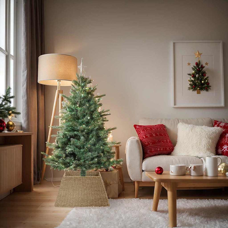 ギャラリービューアに画像をロードする, Vidaxl kerstboomkraag bruin 70 x 70 x 28 cm zeegras
