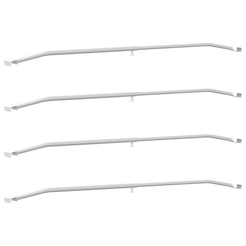 Afbeelding laden in galerijviewer, Vidaxl zeildoekbevestiging voor aanhangwagens 4 pcs zilver 100-145 cm
