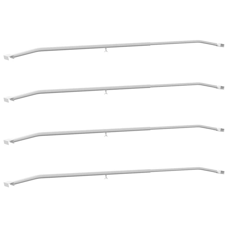 Afbeelding laden in galerijviewer, Vidaxl zeildoekbevestiging voor aanhangwagens 4 pcs zilver 130-210 cm
