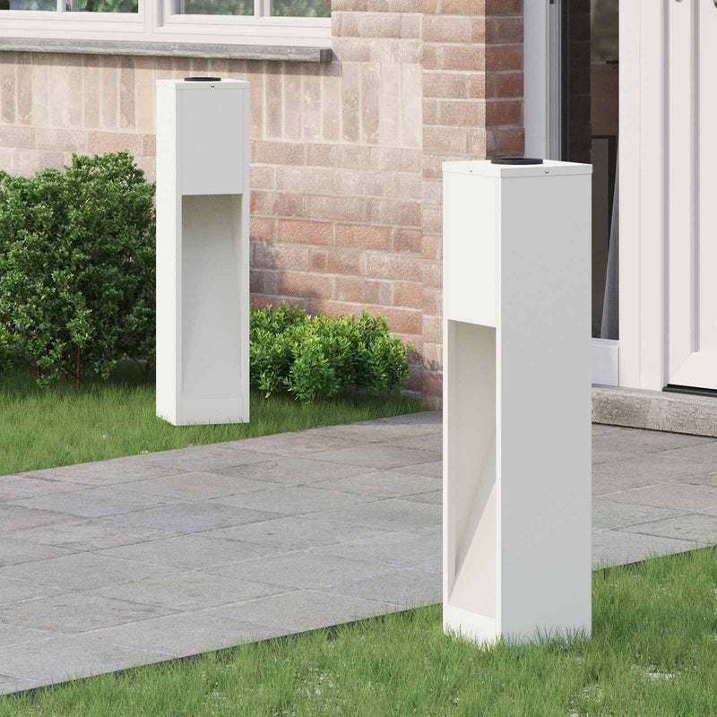 Afbeelding laden in galerijviewer, Vidaxl zonne led padverlichting 2 pcs wit koudgewalst staal