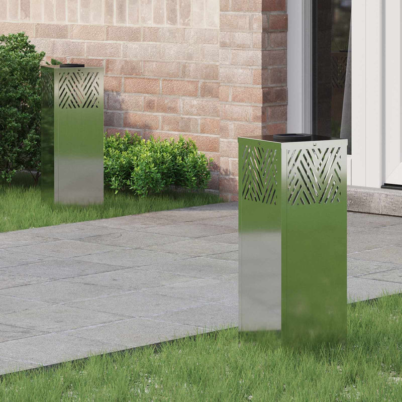 Afbeelding laden in galerijviewer, Vidaxl solar led pad licht 2 pcs zilver gegalvaniseerd