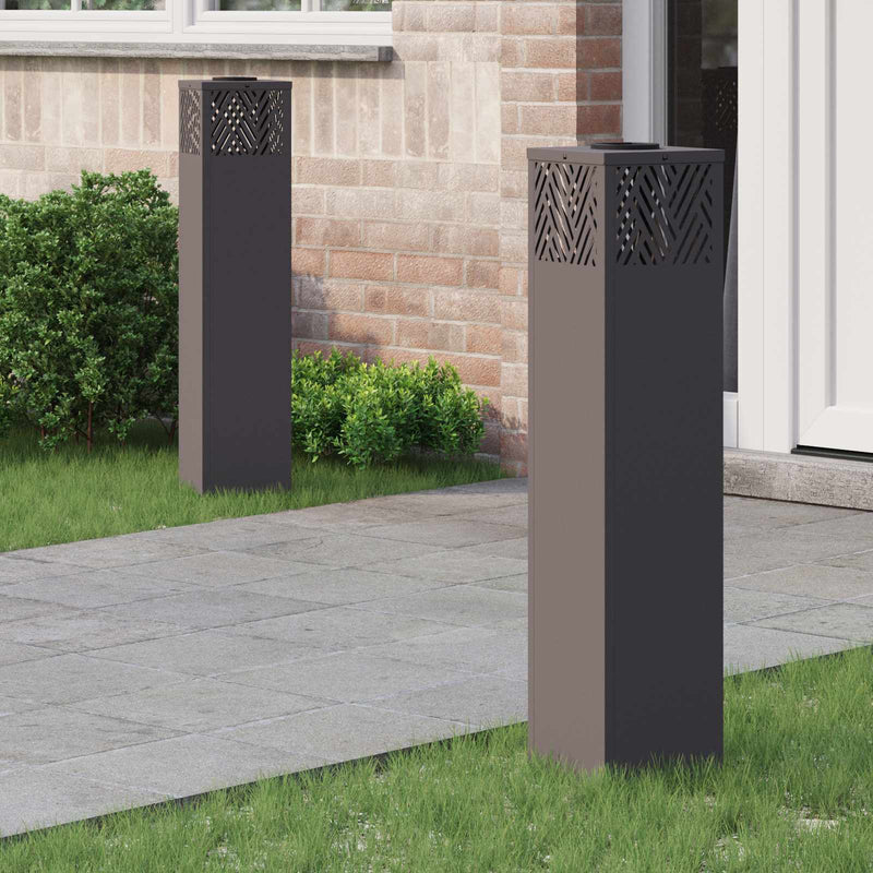 Afbeelding laden in galerijviewer, Vidaxl solar led pad licht 2 pcs zwart koudgewalst staal