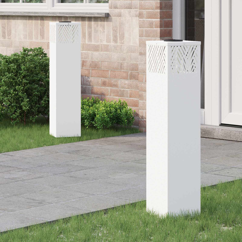 Chargez l'image dans la visionneuse de la galerie, Vidaxl solar led pad licht 2 pcs wit koudgewalst staal