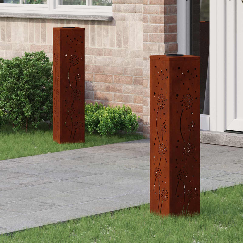 Chargez l'image dans la visionneuse de la galerie, Vidaxl solar led pad licht 2 pcs roestig cortenstaal