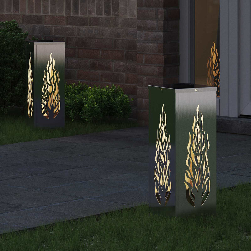 Afbeelding laden in galerijviewer, Vidaxl solar led pad licht 2 pcs zilver roestvrij staal