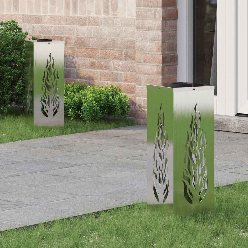 Afbeelding laden in galerijviewer, Vidaxl solar led pad licht 2 pcs zilver roestvrij staal