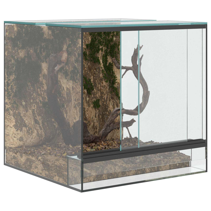 Chargez l'image dans la visionneuse de la galerie, Vidaxl terrarium met opslag doorzichtig 30 x 30 x 30 cm glas