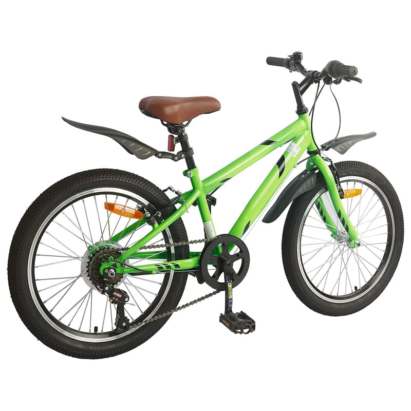 ギャラリービューアに画像をロードする, Vidaxl kinderfiets 20 inch 6-speed voor 6-11 jaar oud groen