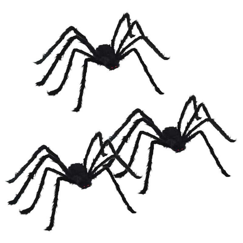 ギャラリービューアに画像をロードする, Vidaxl halloween spin decoratie 3 pcs zwart 150 cm polyester en staal