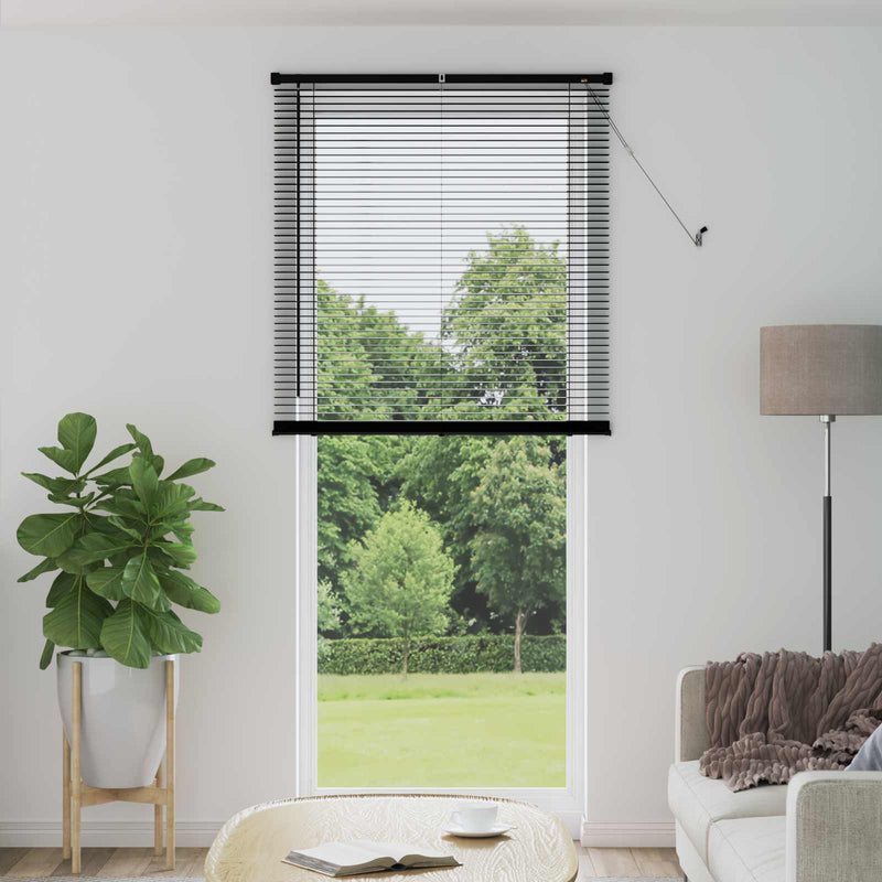 Afbeelding laden in galerijviewer, Vidaxl venetiaanse blind verstelbaar zwart 213 x 90 cm pvc