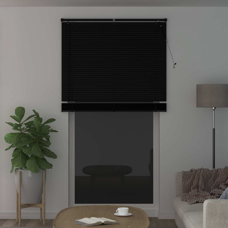 Afbeelding laden in galerijviewer, Vidaxl venetiaanse blind verstelbaar zwart 213 x 120 cm pvc