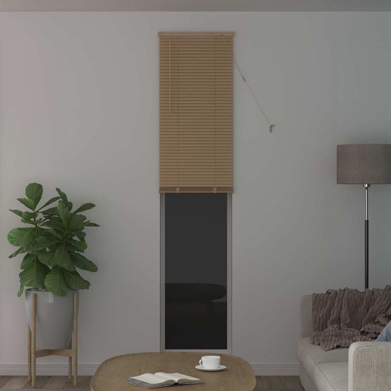 Chargez l'image dans la visionneuse de la galerie, Vidaxl venetiaanse blind lichtbruin met patroon 213 x 60 cm pvc